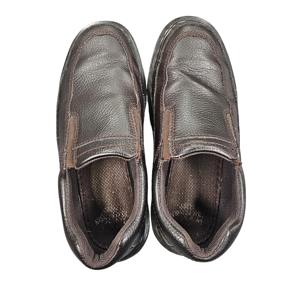 Dr. Martens Utah Brown Leather Slip On Loafers Men's 9 AirWair Lug‎ Sole Shoes